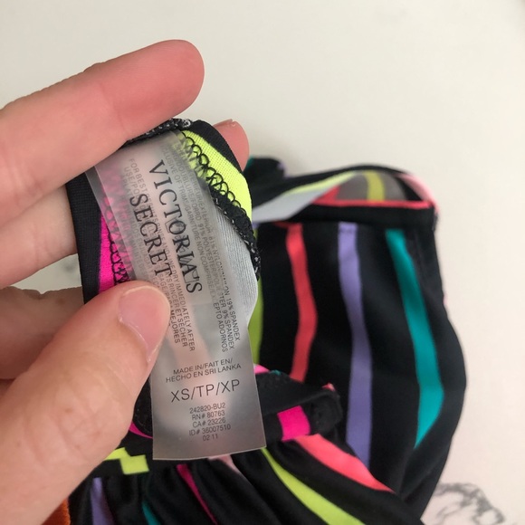 Victoria's Secret XS Rainbow Striped Bikini Top - Picture 2 of 4